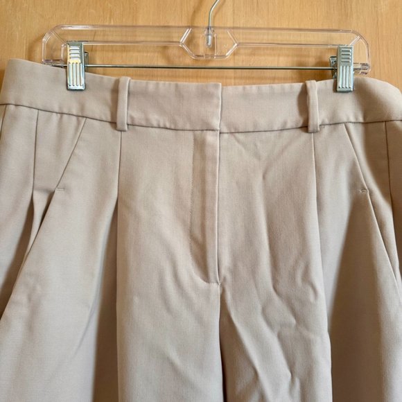 Reiss Beige Pleated Tapered Pant - Picture 4 of 5
